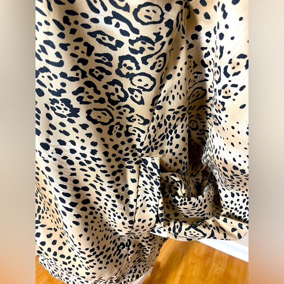 Allyson Whitmore Fall Woman Windbreaker Brown Leopard Print Jacket golf 2X - Picture 7 of 15